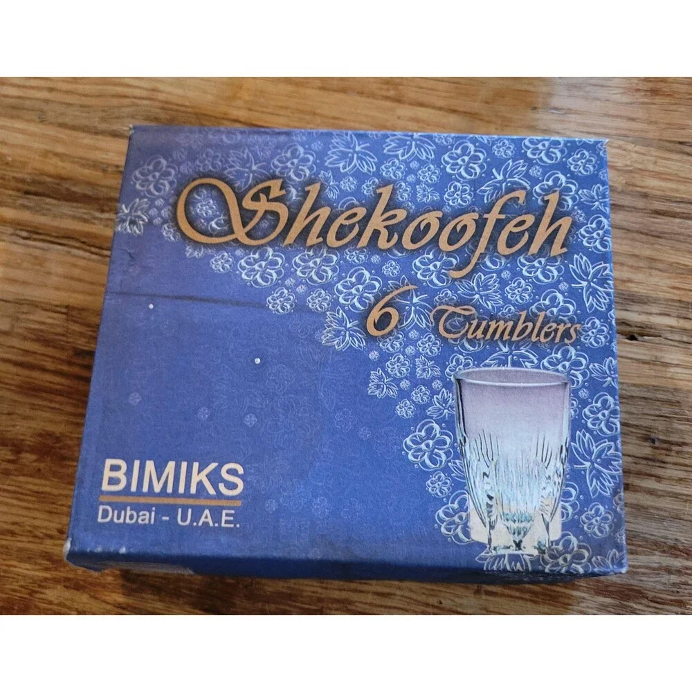 Mid-Century Modern Shekoofeh Shot Glasses – Diamond Cut  (Set of 6)